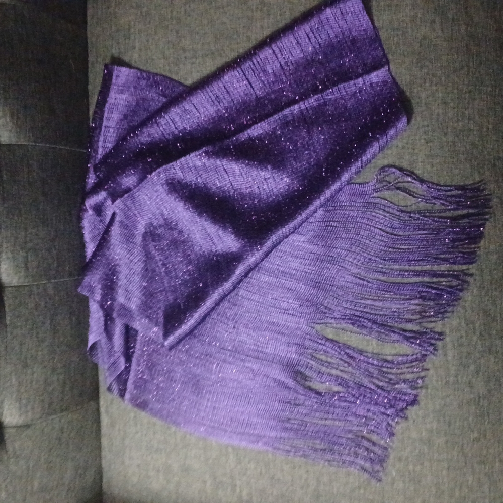 Shimmering purple 16x80 sheer scarf/wrap (new w/o tags)